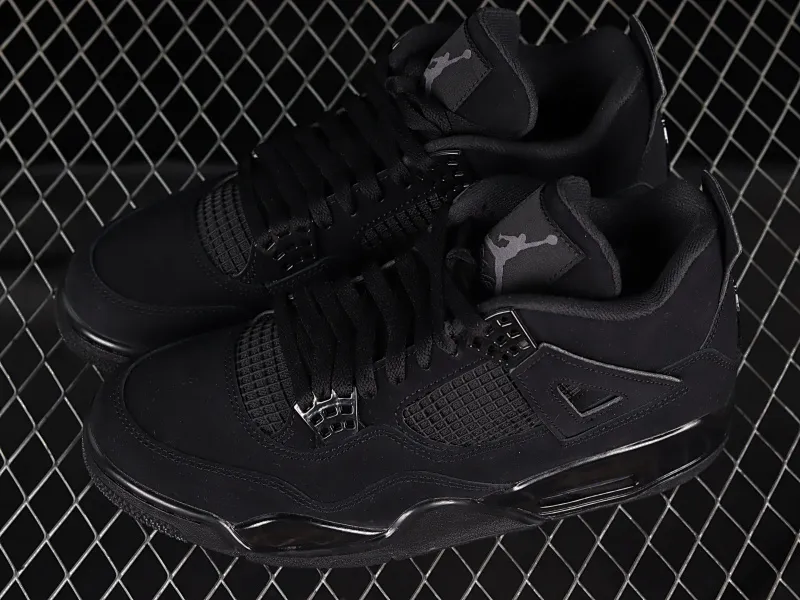 All categories Air Jordan Jordan series basketball shoes Air Jordan 4 LJR version Air Jordan 4 Retro "Black Cat" AJ4 Joe 4 Black Cat First layer frosted CU1110-010